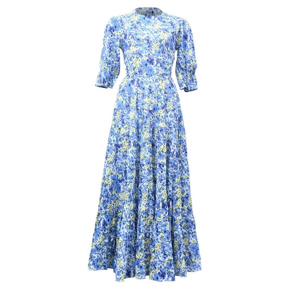 Rixo Agynees Floral-Printed Maxi Dress in Multicolor Cotton